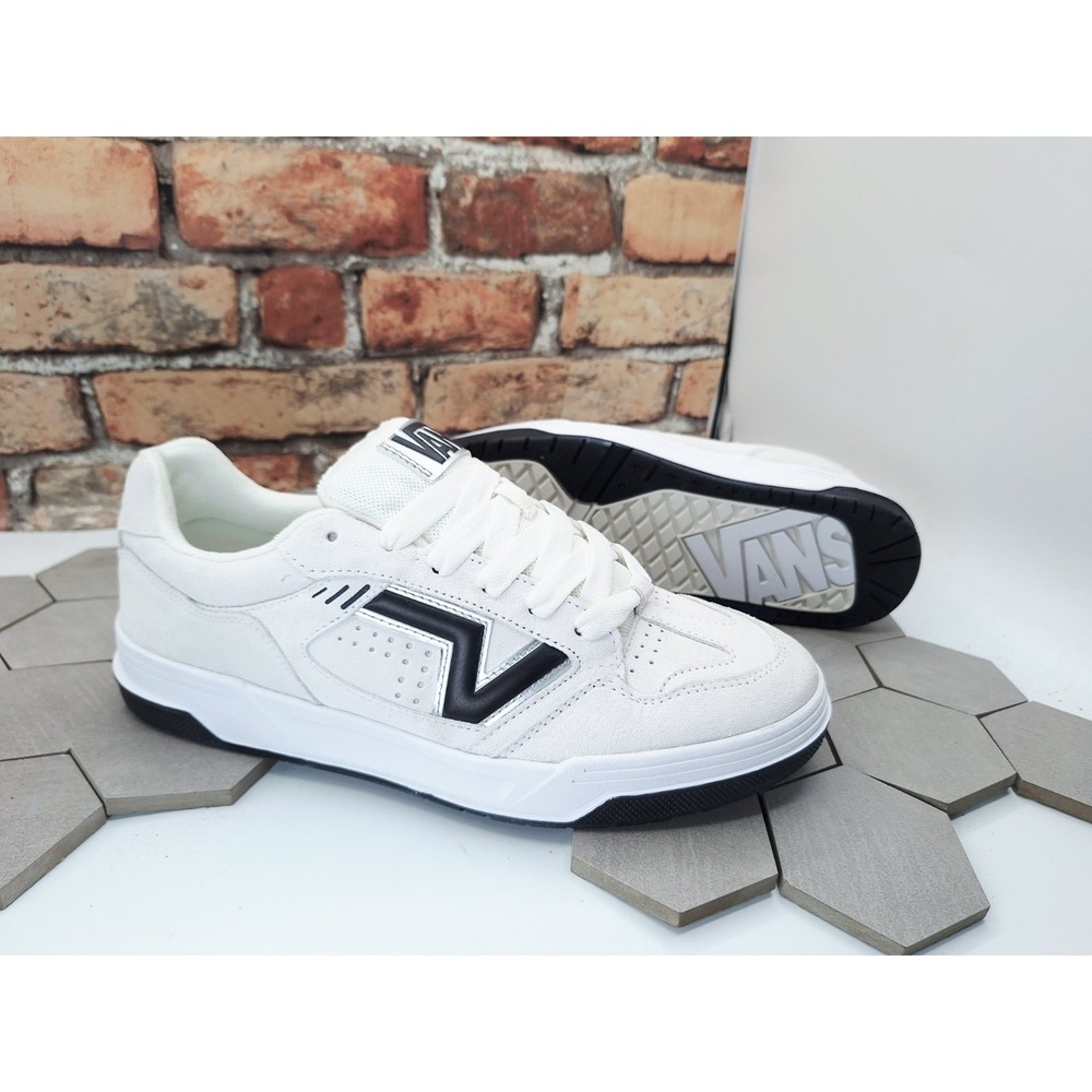 VANS Upland Suede White Black Offwhite Skate Chunky Sneaker Men's US Size 12
